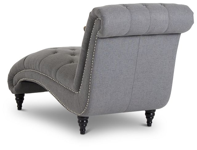 Hutton Dark Gray Fabric Chaise
