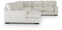 Veronica White Down Medium Left Chaise Sectional