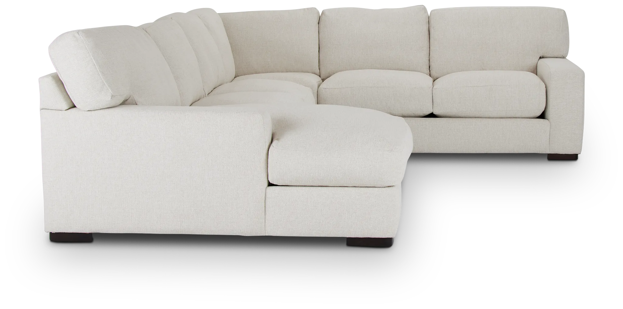 Veronica White Down Medium Left Chaise Sectional