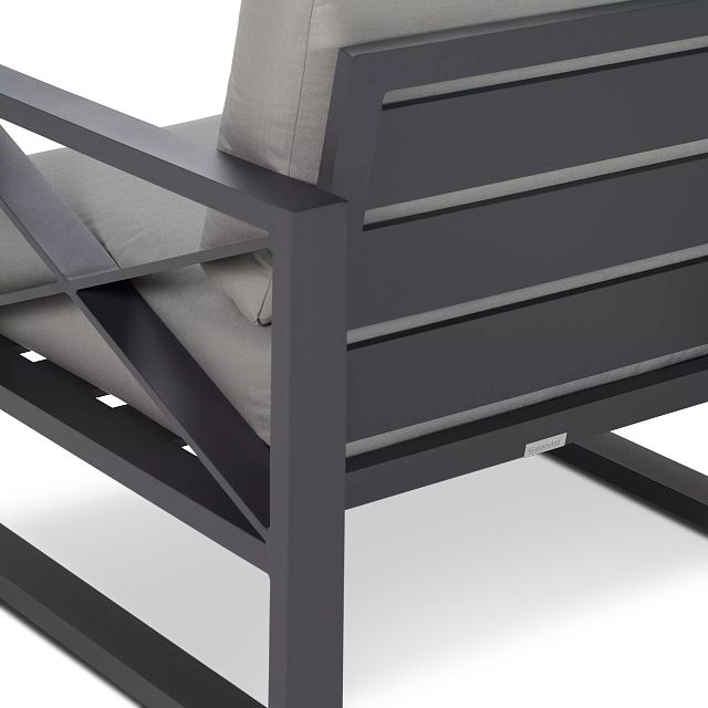 Linear Dark Gray Aluminum Chair