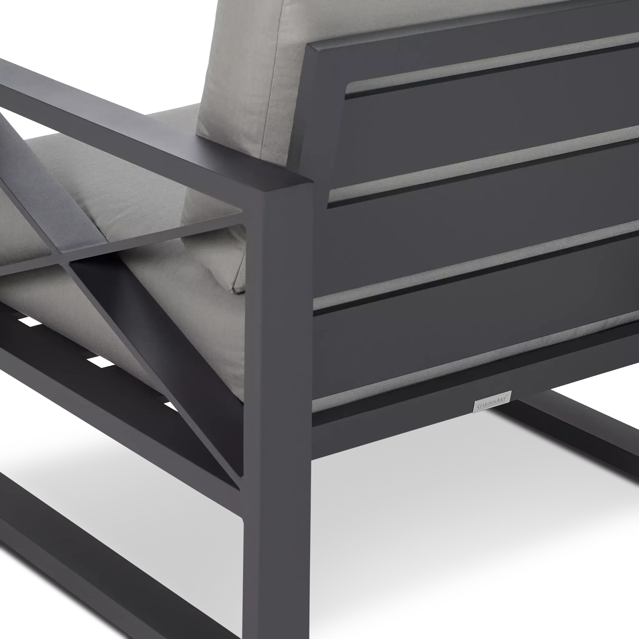 Linear Dark Gray Aluminum Chair