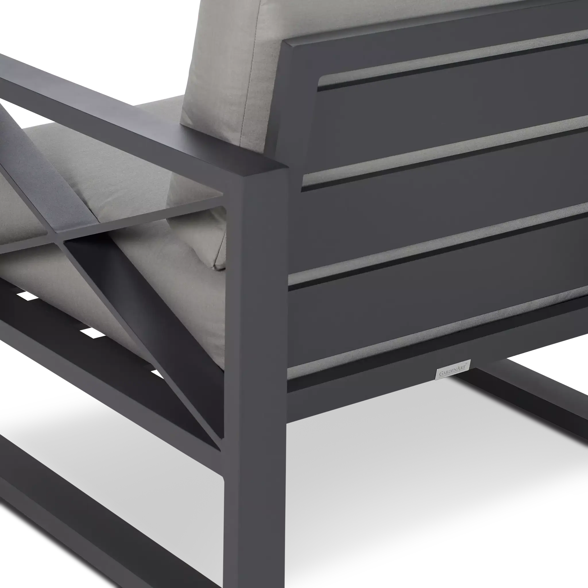 Linear Dark Gray Aluminum Chair Linear Dark Gray Aluminum Chair