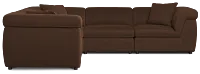 Aria Dark Brown Micro 5-piece Modular Sectional
