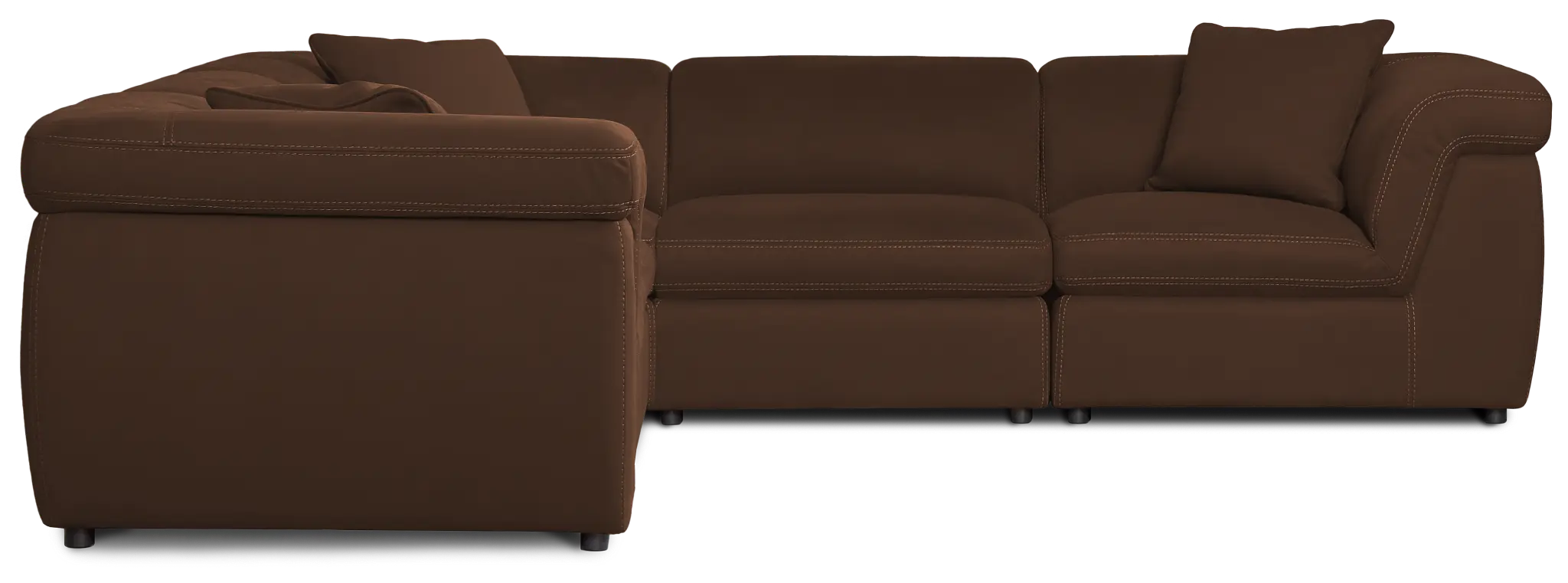 Aria Dark Brown Micro 5-piece Modular Sectional Aria Dark Brown Micro 5-piece Modular Sectional