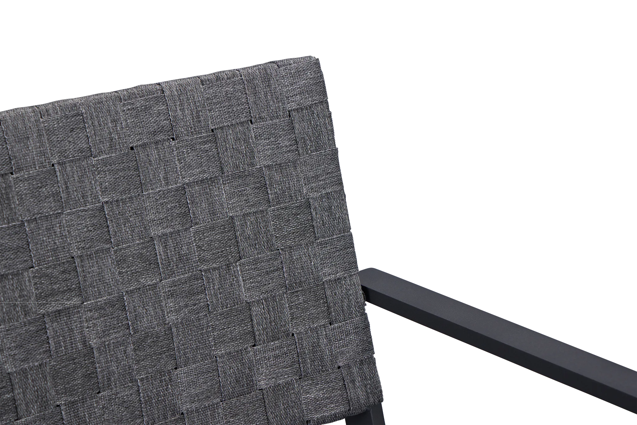 Barbados Light Gray Woven Arm Chair