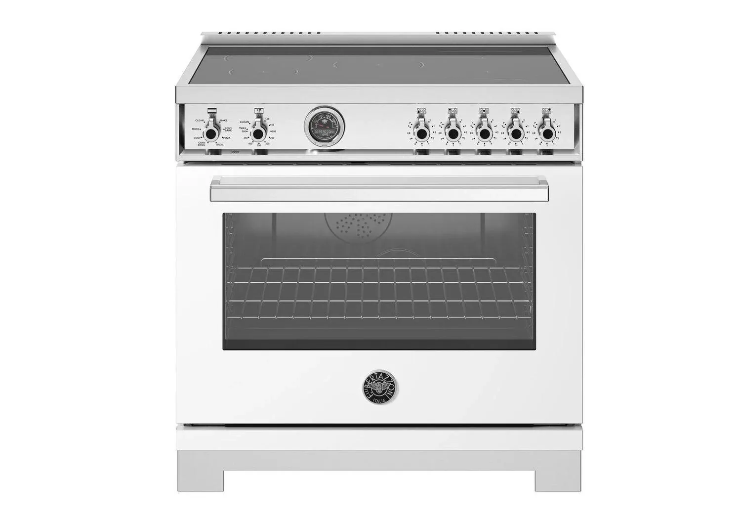 Bertazzoni 365 Series White 36" Induction Range