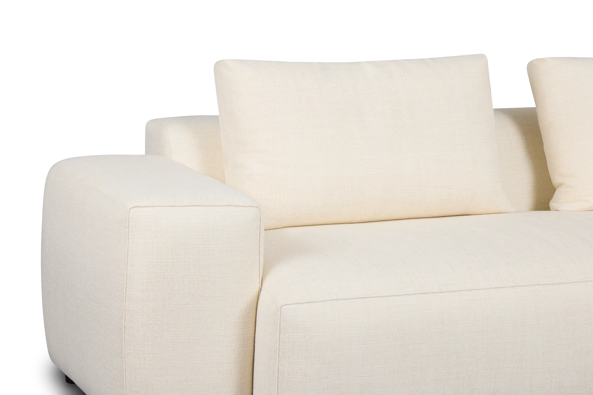 Cleo Light Beige Fabric Right Chaise Sectional