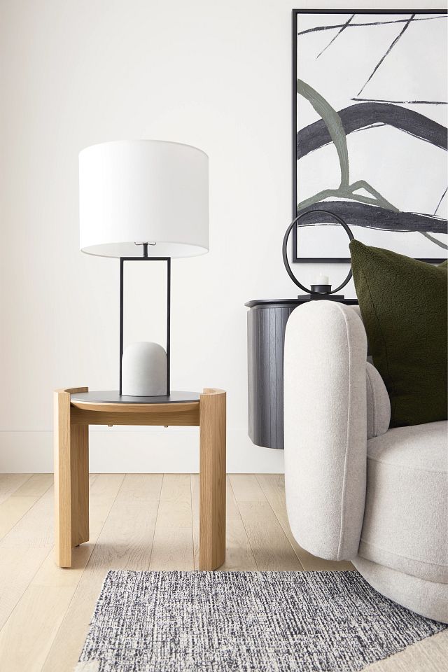 Kasano Gray Cement Table Lamp