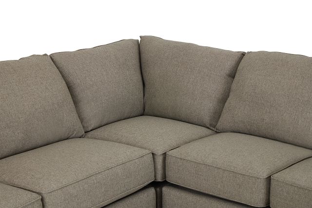 Asheville Brown Fabric Medium Right Chaise Sectional