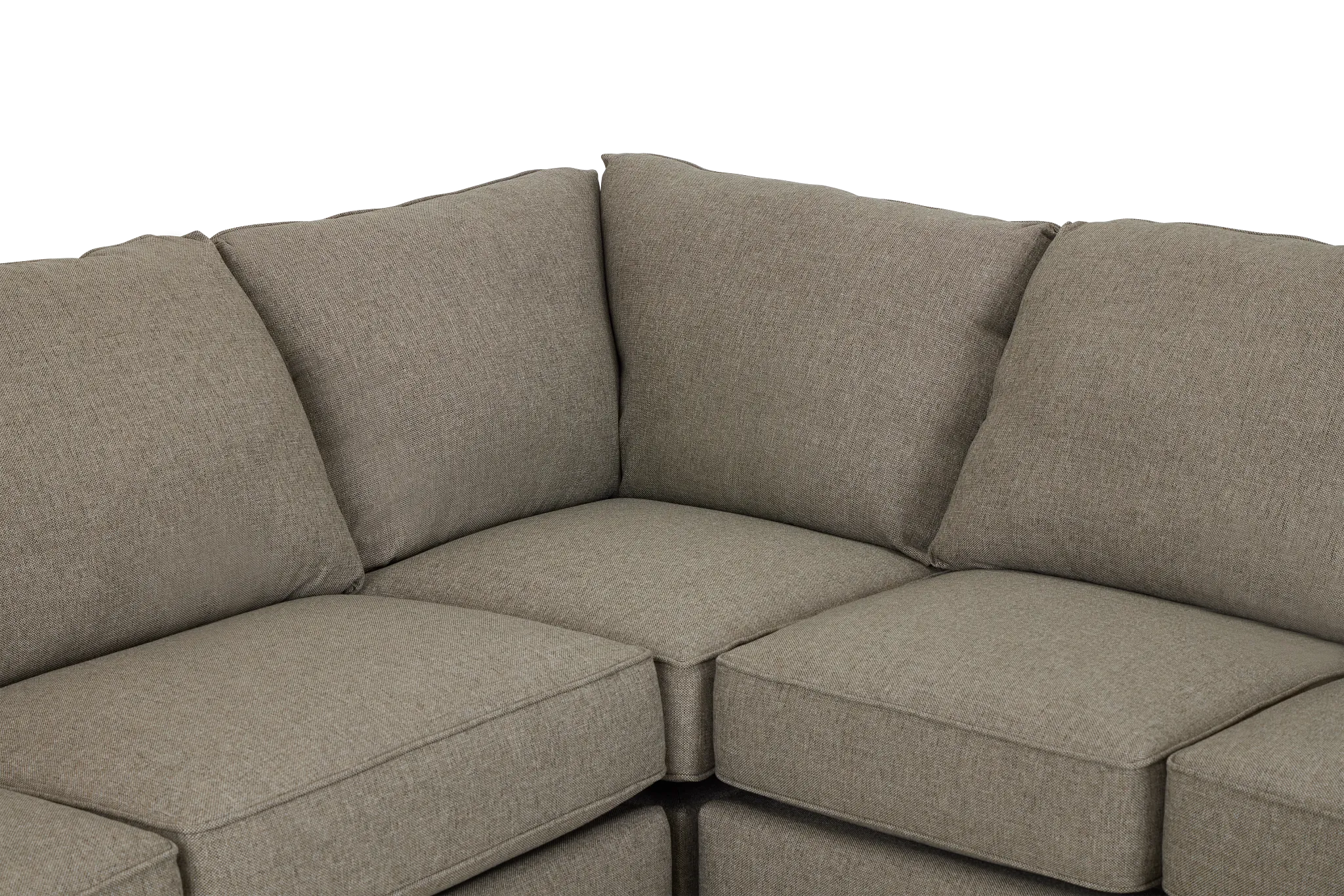 Asheville Brown Fabric Medium Right Chaise Sectional