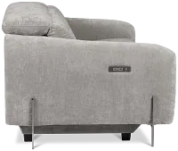 Zuri Gray Velvet Power Reclining Sofa W/ Power Headrest