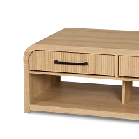 Lyndie Light Tone Drawer Rectangular Coffee Table