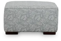 Venezia Blue Fabric Cocktail Ottoman