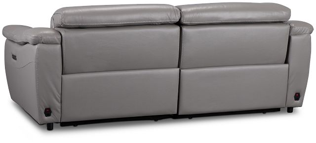 Marion Gray Lthr/vinyl Power Reclining Sofa