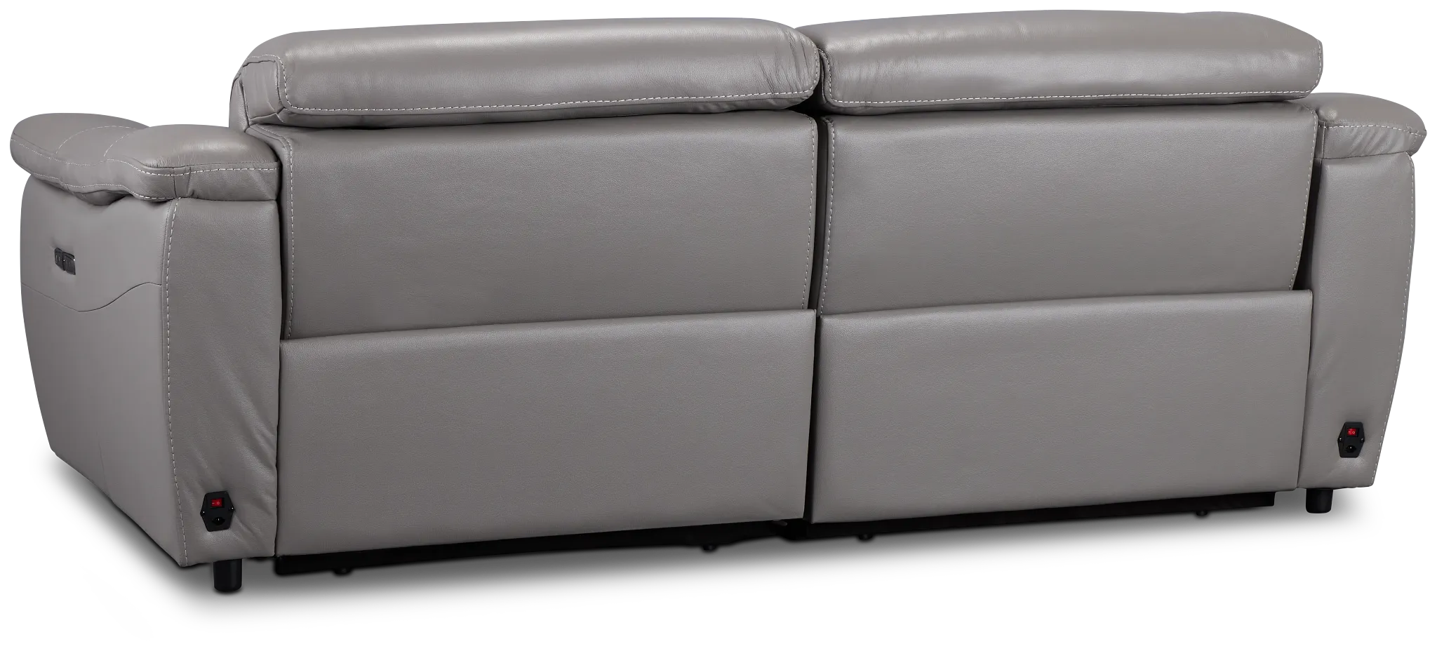 Marion Gray Lthr/vinyl Power Reclining Sofa