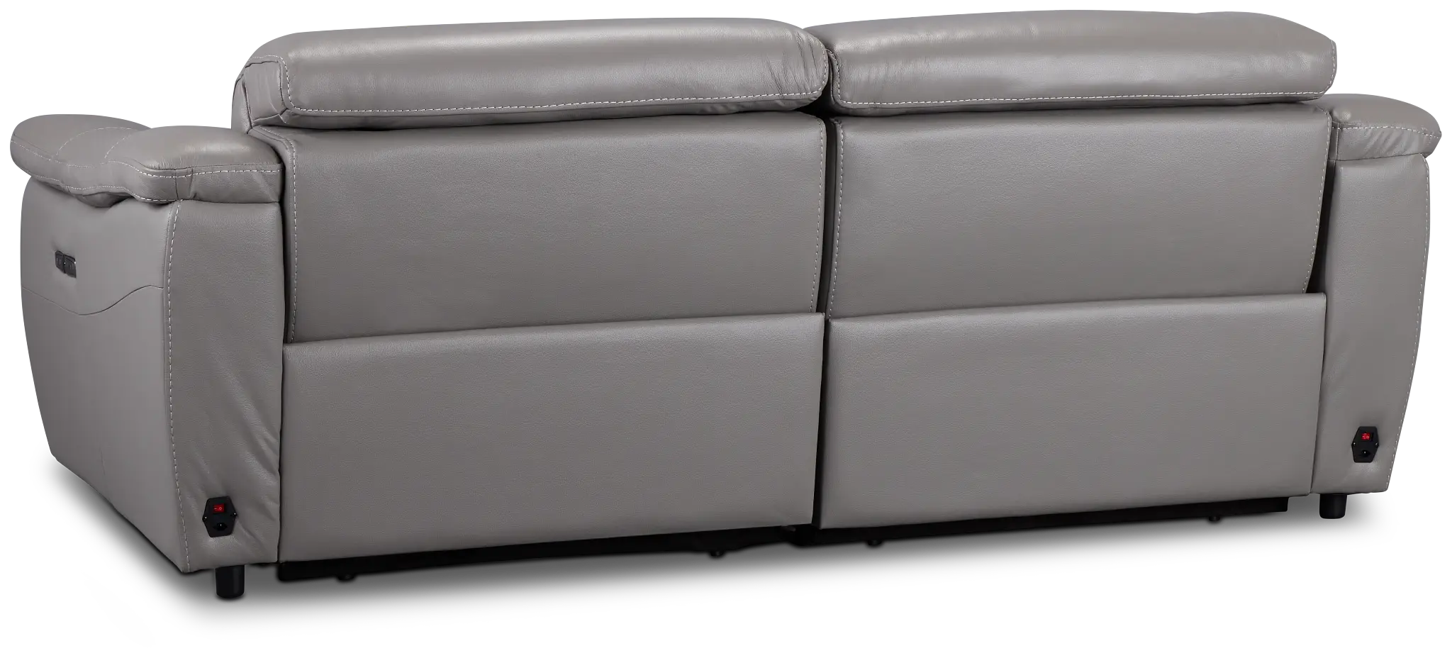Marion Gray Lthr/vinyl Power Reclining Sofa Marion Gray Lthr/vinyl Power Reclining Sofa