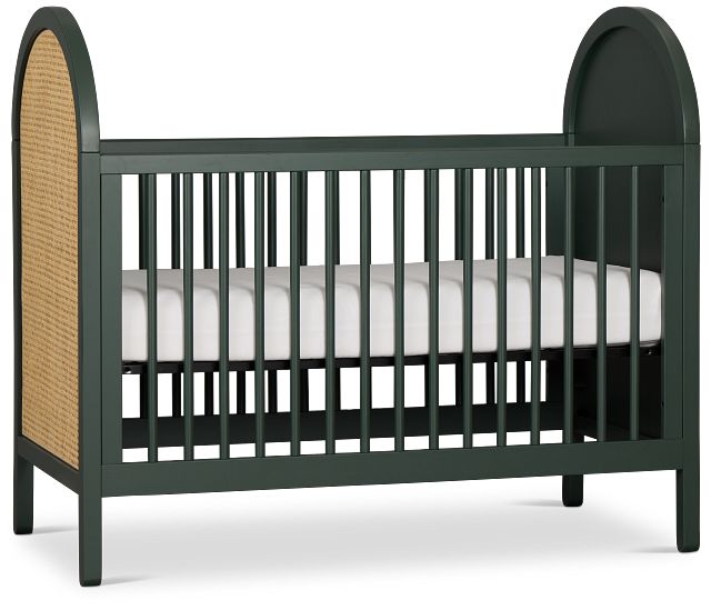 Riley Green Woven 3-in-1 Crib