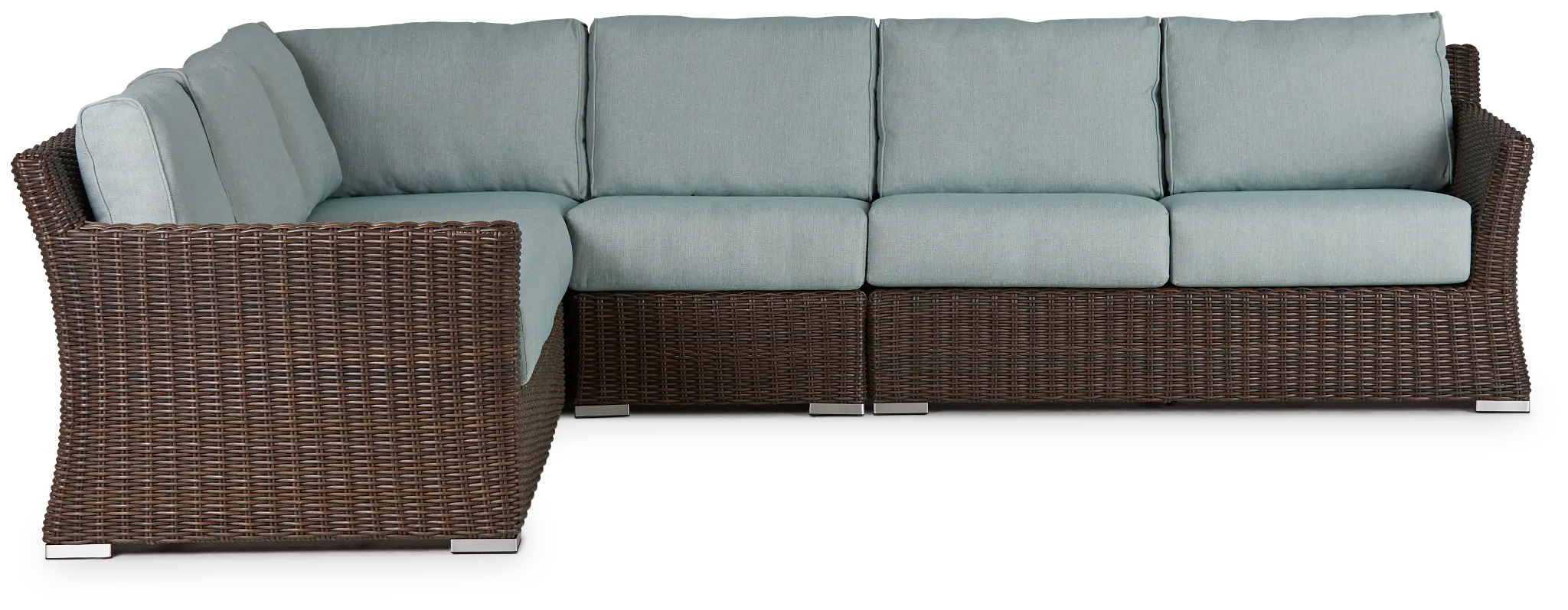 Southport Teal Woven Large Two-arm Sectional Southport Teal Woven Large Two-arm Sectional