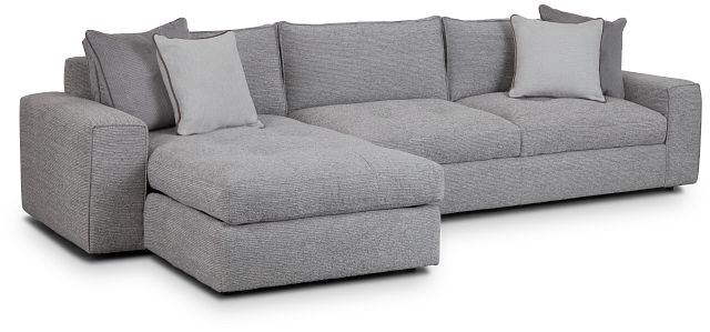 Nest Gray Fabric Left Chaise Sectional