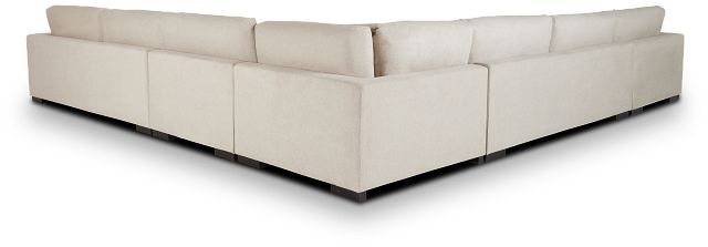 Emery Light Beige Fabric Large Left Chaise Sectional