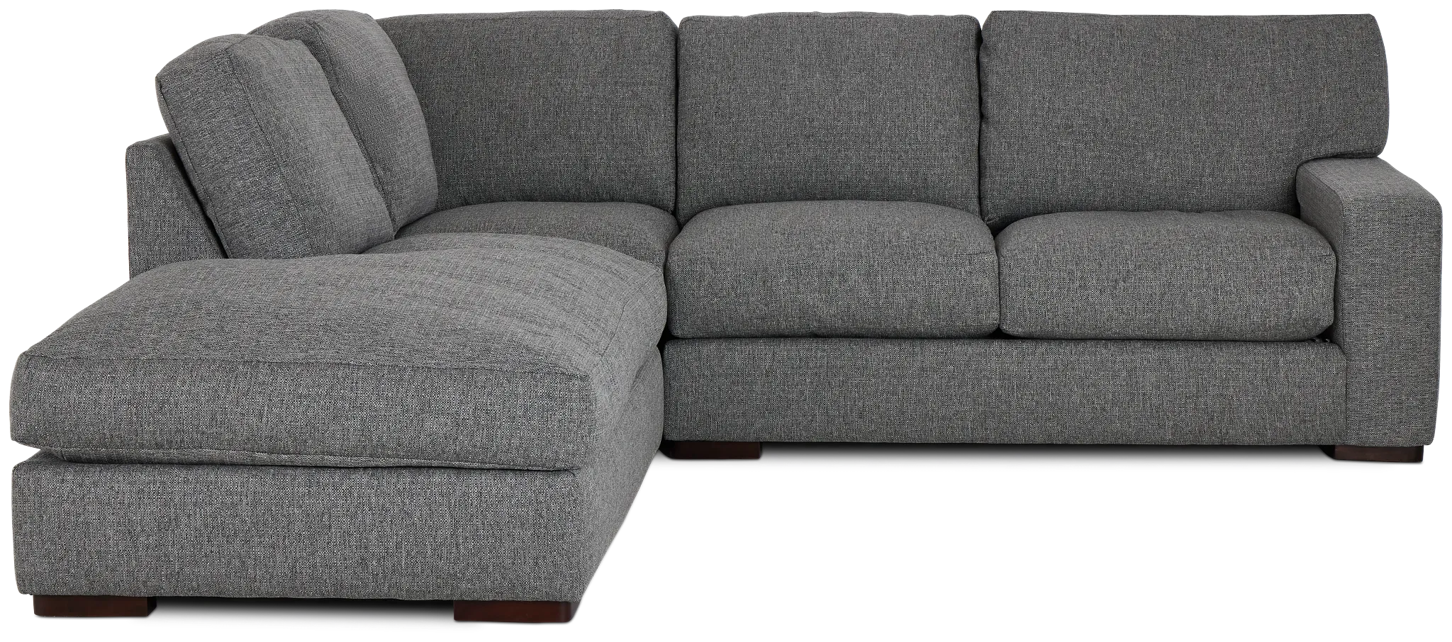 Veronica Dark Gray Down Left Bumper Sectional