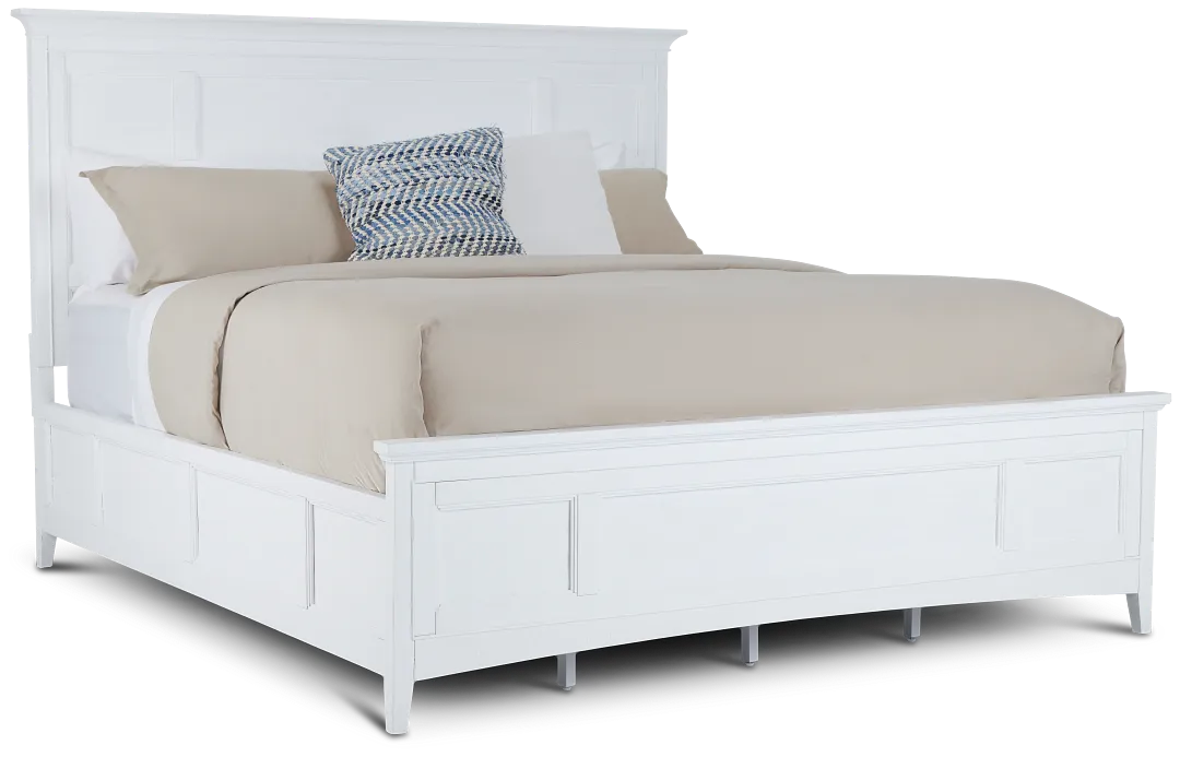 Heron Cove White Panel Bed