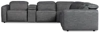 Ryland Dark Gray Fabric Large Dual Power Reclining Two-arm Sectional
