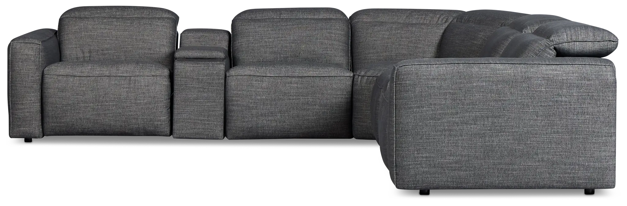 Ryland Dark Gray Fabric Large Dual Power Reclining Two-arm Sectional Ryland Dark Gray Fabric Large Dual Power Reclining Two-arm Sectional