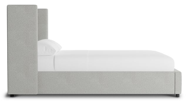 Captiva Sutton Gray 48" Upholstered Shelter Bed