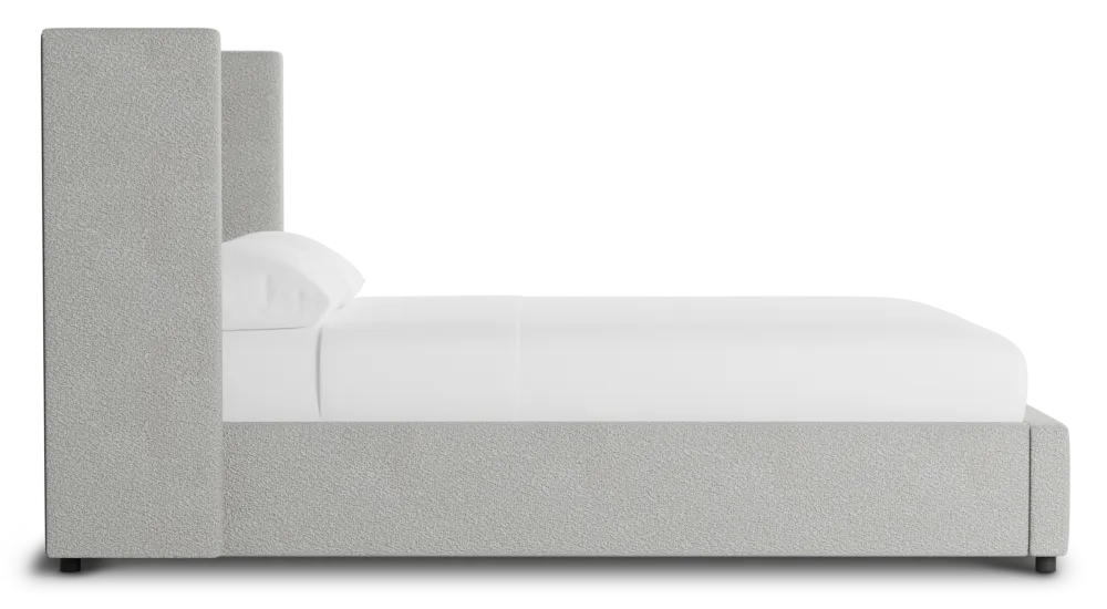 Captiva Sutton Gray 48" Upholstered Shelter Bed