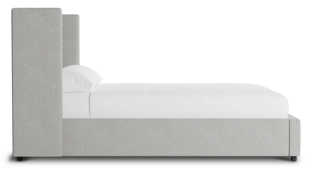 Captiva Sutton Gray 48" Upholstered Shelter Bed Captiva Sutton Gray 48" Upholstered Shelter Bed