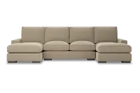 Edgewater Elite Taupe Double Chaise Sectional