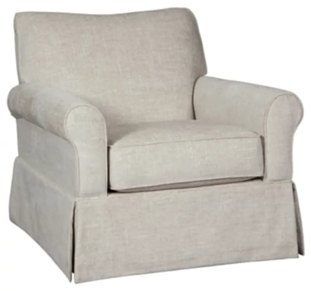 Searcy Ivory Swivel Accent Chair