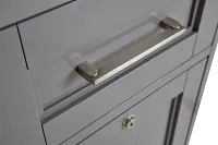 Newport Gray Large Peninsula Drawer Wall Desk