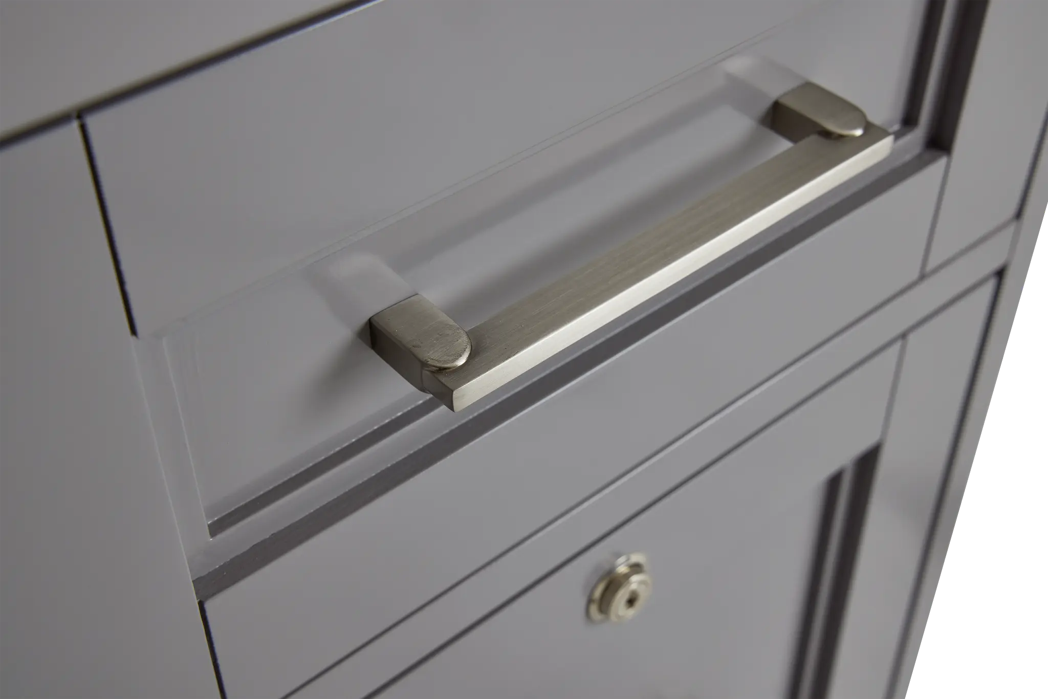 Newport Gray Large Peninsula Drawer Wall Desk Newport Gray Large Peninsula Drawer Wall Desk