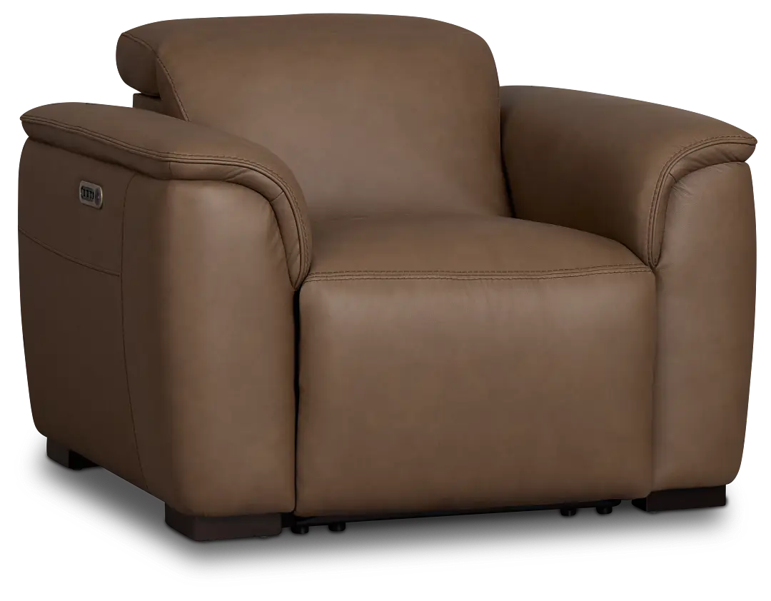 Flexsteel Brodie Dark Brown Lthr/vinyl Power Recliner Flexsteel Brodie Dark Brown Lthr/vinyl Power Recliner