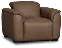 Flexsteel Brodie Dark Brown Lthr/vinyl Power Recliner