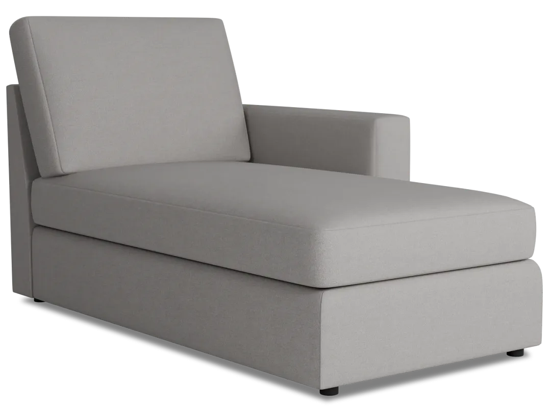 Citymod Light Gray Fabric Right Chaise