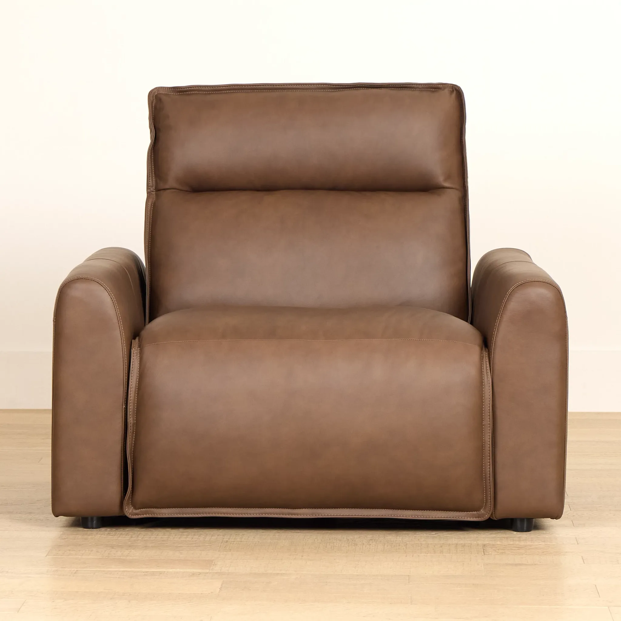 Edison Dark Brown Lthr/vinyl Power Recliner With Power Headrest