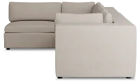 Destin Sutton Beige Fabric 4-piece Modular Sectional