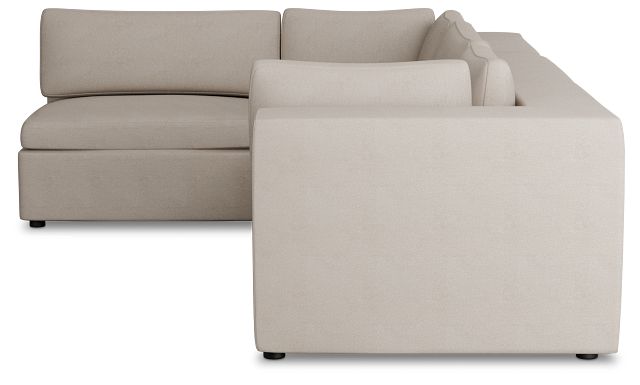Destin Sutton Beige Fabric 4-piece Modular Sectional