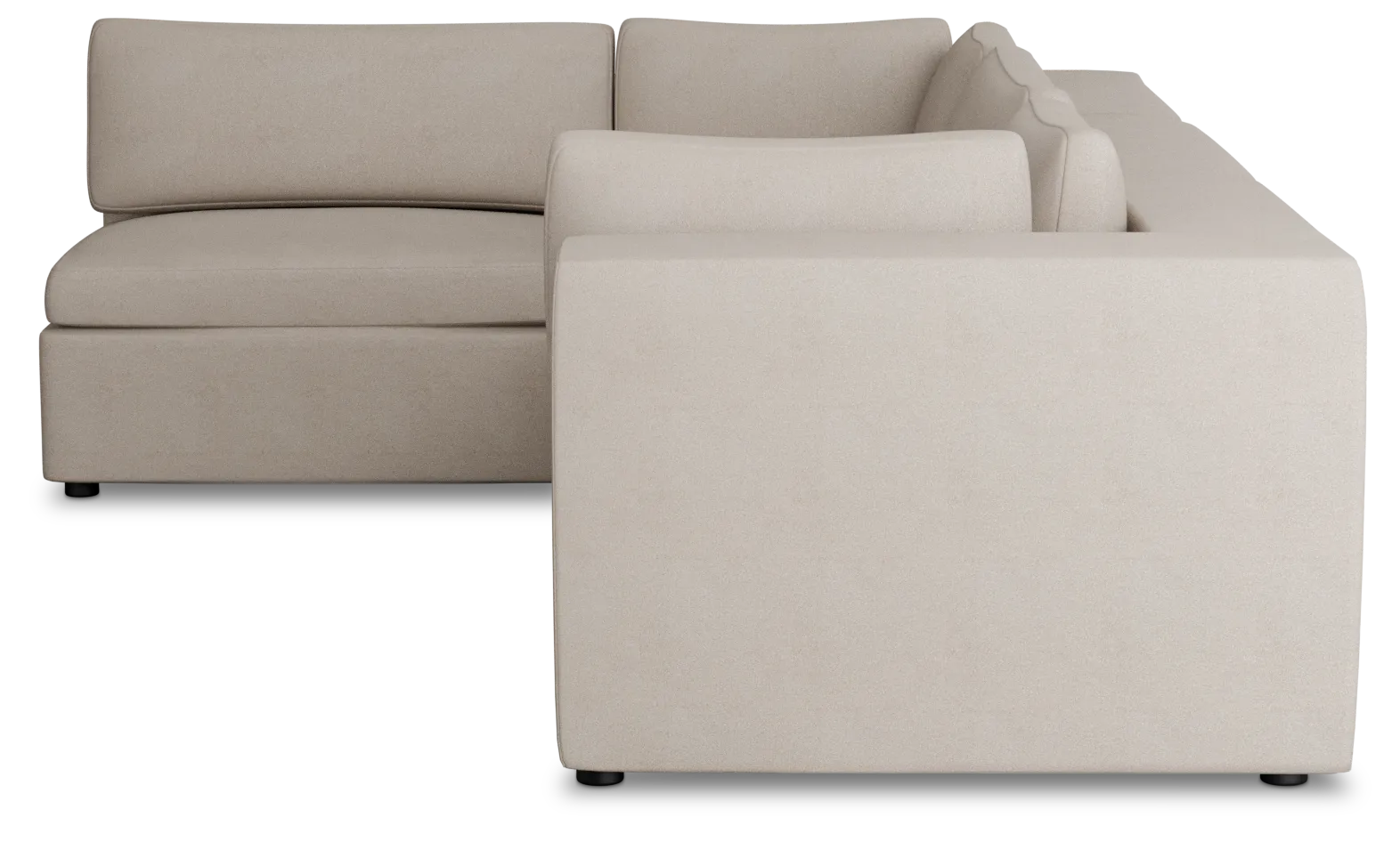 Destin Sutton Beige Fabric 4-piece Modular Sectional