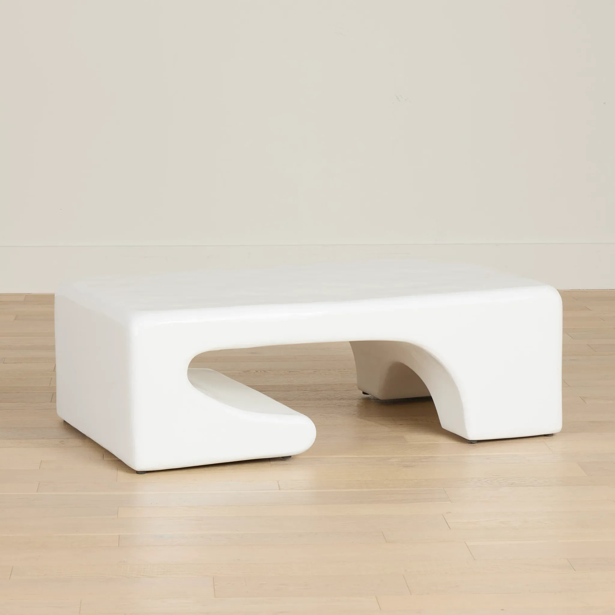 Layla White Rectangular Coffee Table