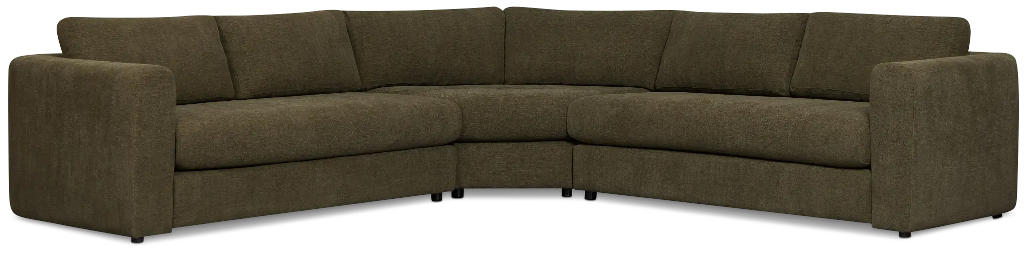 Alma Dark Green Fabric Small 2-arm Wedge Sectional Alma Dark Green Fabric Small 2-arm Wedge Sectional