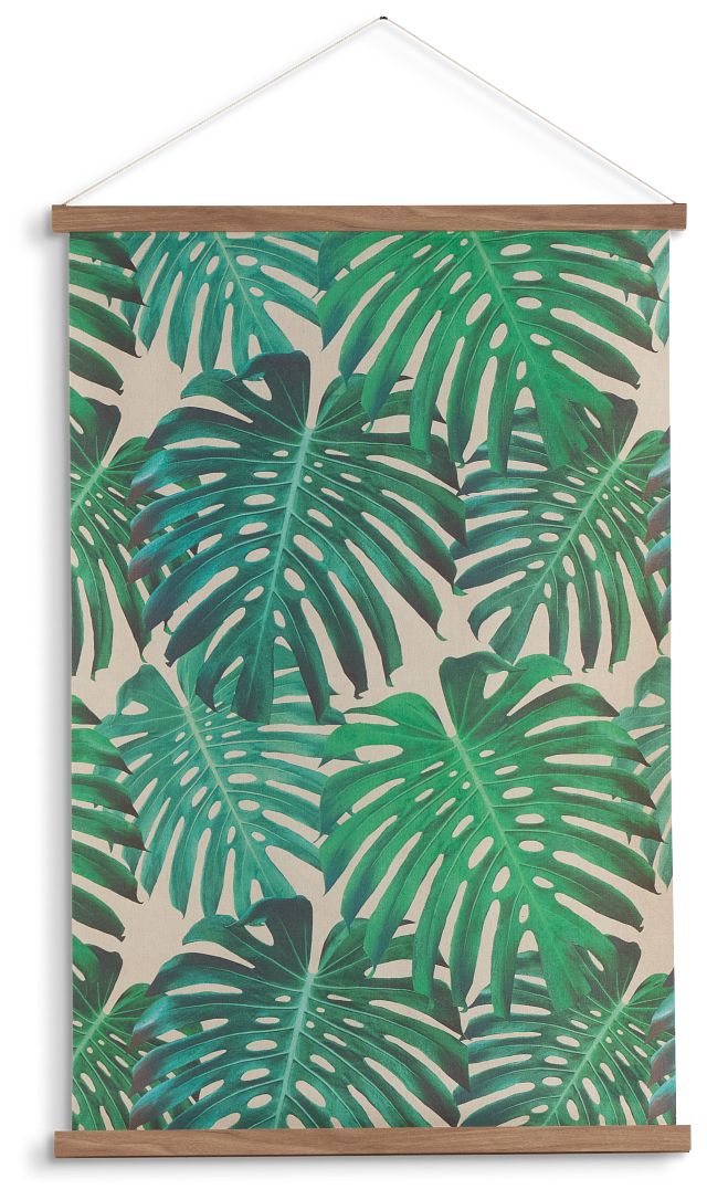 Palms Green Canvas Wall Art