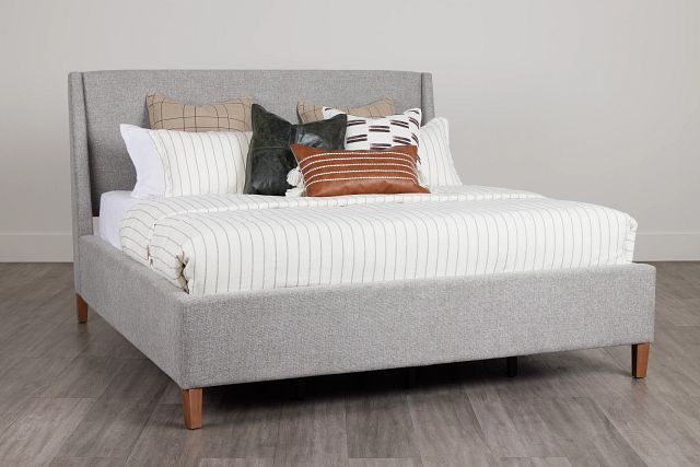 Provo Gray Uph Panel Bed