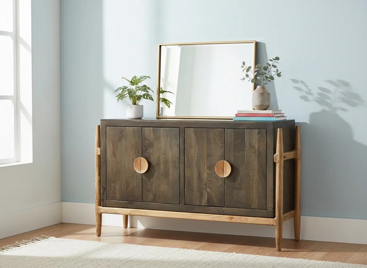 Jocco Dark Gray Four-door Cabinet