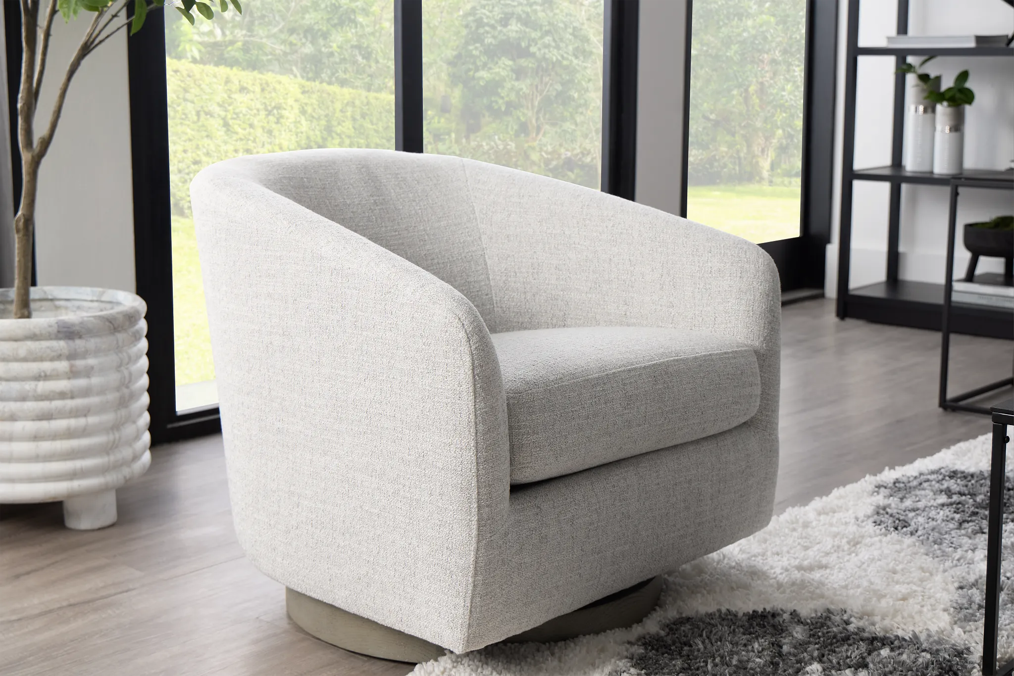 Paloma Gray Fabric Accent Chair
