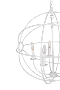 Arnav White Metal Chandelier