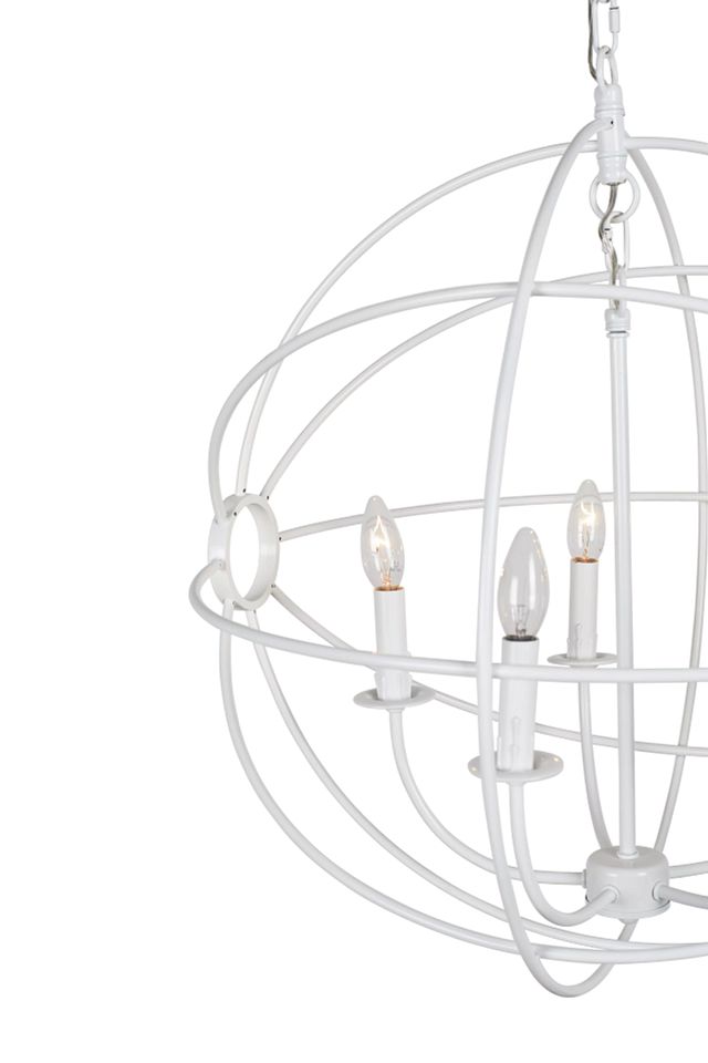 Arnav White Metal Chandelier